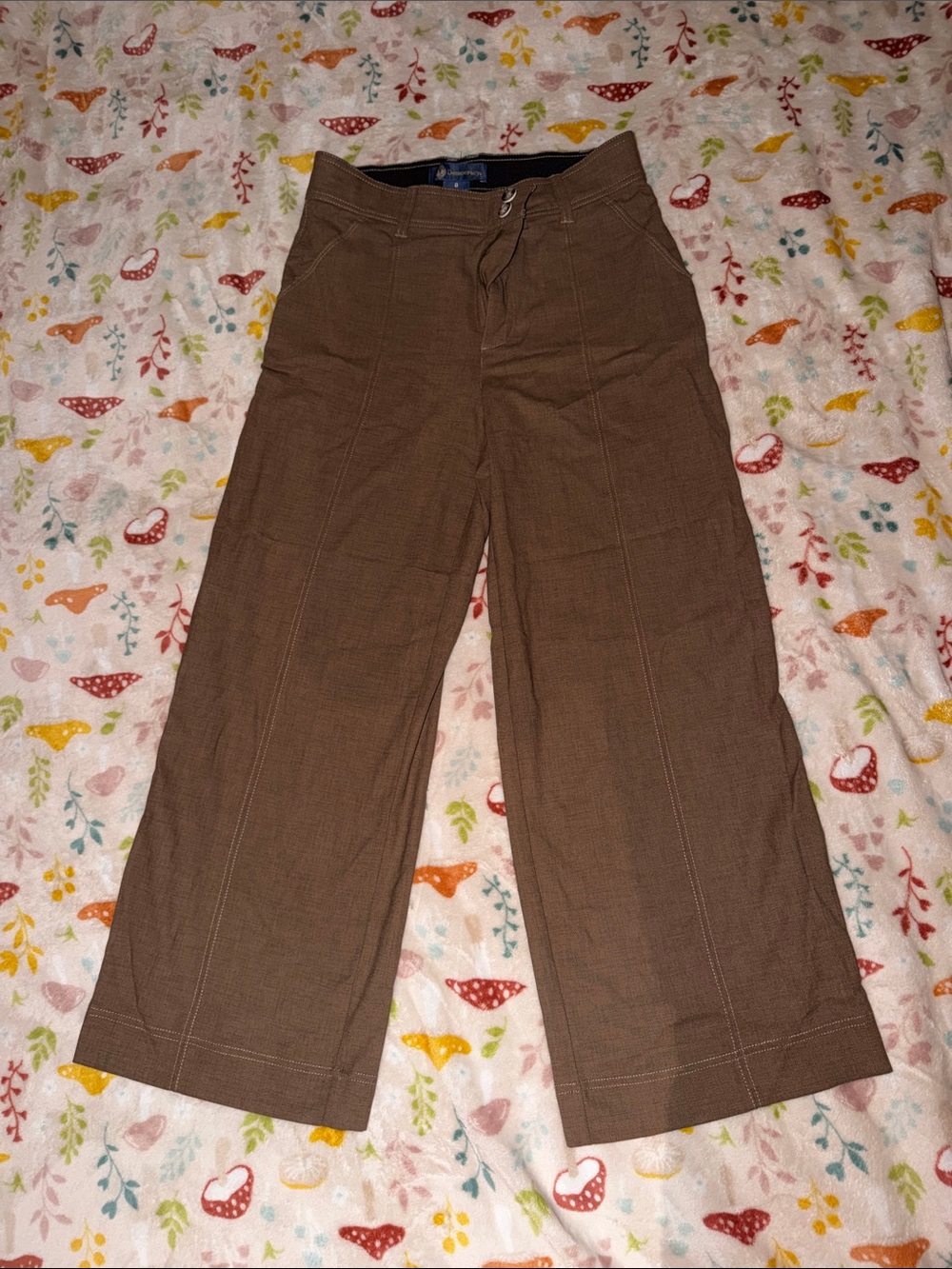 Democracy "Ab"solution Wide-Leg Business Pant in Earthy Brown